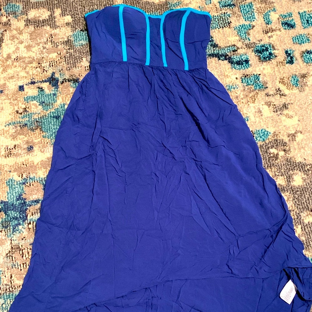 Strapless high low dress